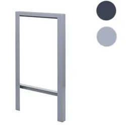 Fahrradbügel HWC-J74 Fahrradständer Anlehnbügel, verzinkter Karbonstahl Outdoor-pulverbeschichtet 115x60x6cm ~ grau