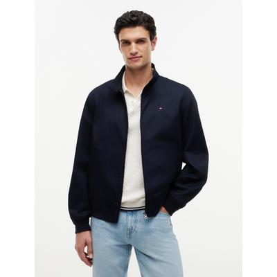Blouson TOMMY HILFIGER "CLASSIC HARRINGTON", Herren, Gr. L, blau (desert sky), Web, Obermaterial: 100% Baumwolle. Futter: 100% Baumwolle, regular fit normal, Rippstrickbündchen, Jacken Blouson