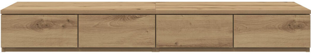 Ebern Designs Underbed Storage Drawers Artisan Oak 16.5cm H x 120cm L x 36.5 W cm