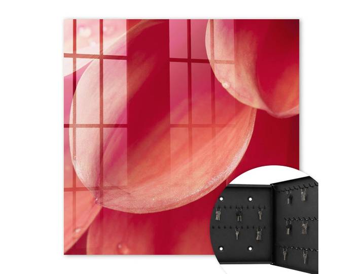 SCHLÜSSELBOX Schwarz 30x30 cm- Türöffnung nach rechts - Florale Intimität