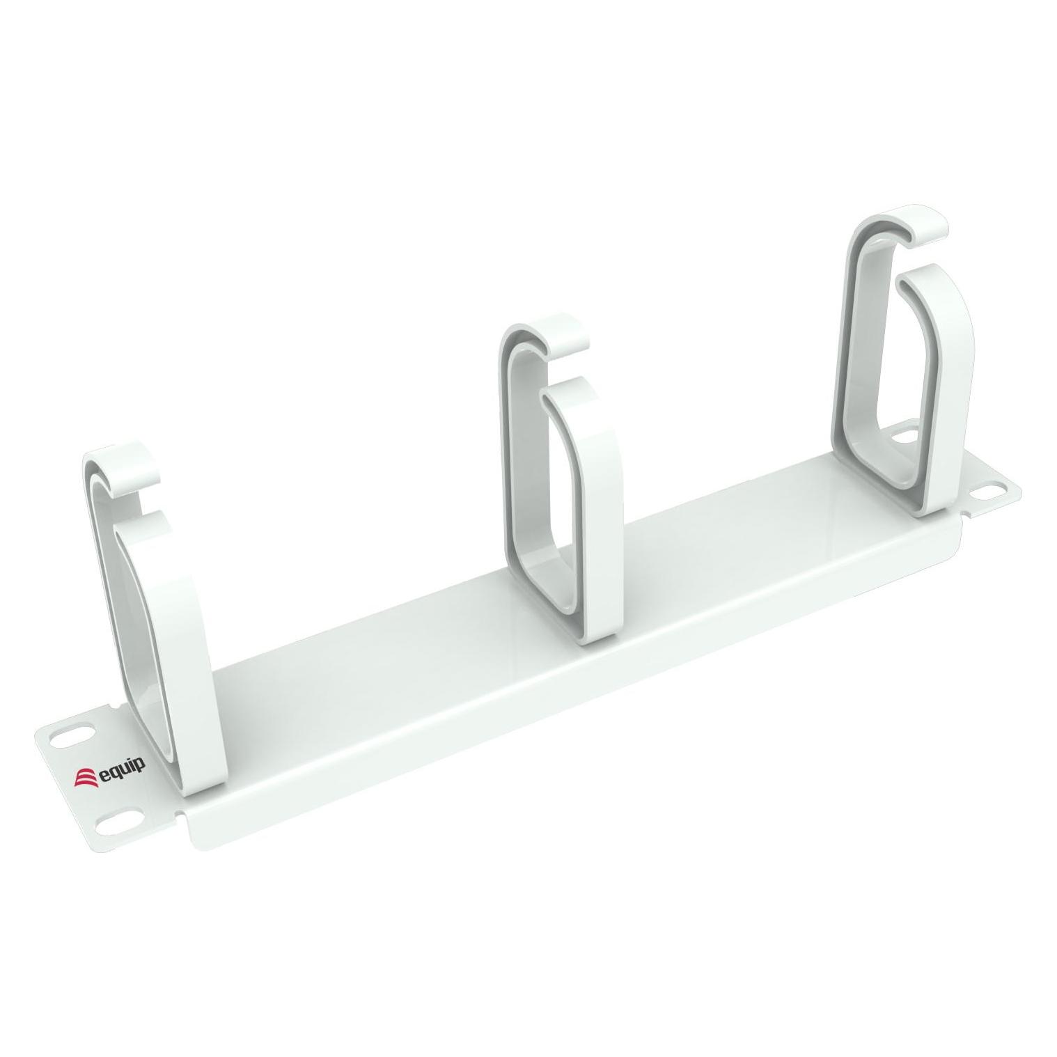 equip Kabeldurchführung 10" 1HE 3x Plastikringe weiss (327342)