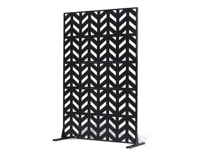 VEVOR Paravent, 120x50,8x183 cm, Raumteiler für den Außenbereich, freistehende Trennwand mit Ständer, dekorativer Garten-Sichtschutz, Raumtrenner für Balkon, Terrasse, Innenbereich, Schwarz