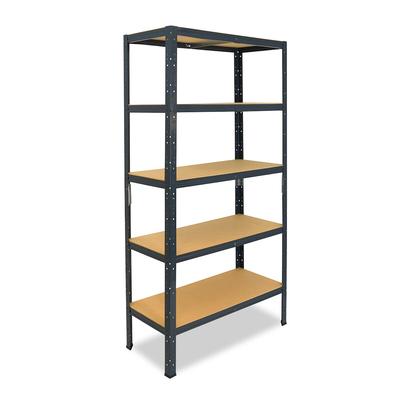 shelfplaza HOME 180x80x50 cm Schwerlastregal in anthrazit mit 5 Böden und 175 kg Traglast pro Boden