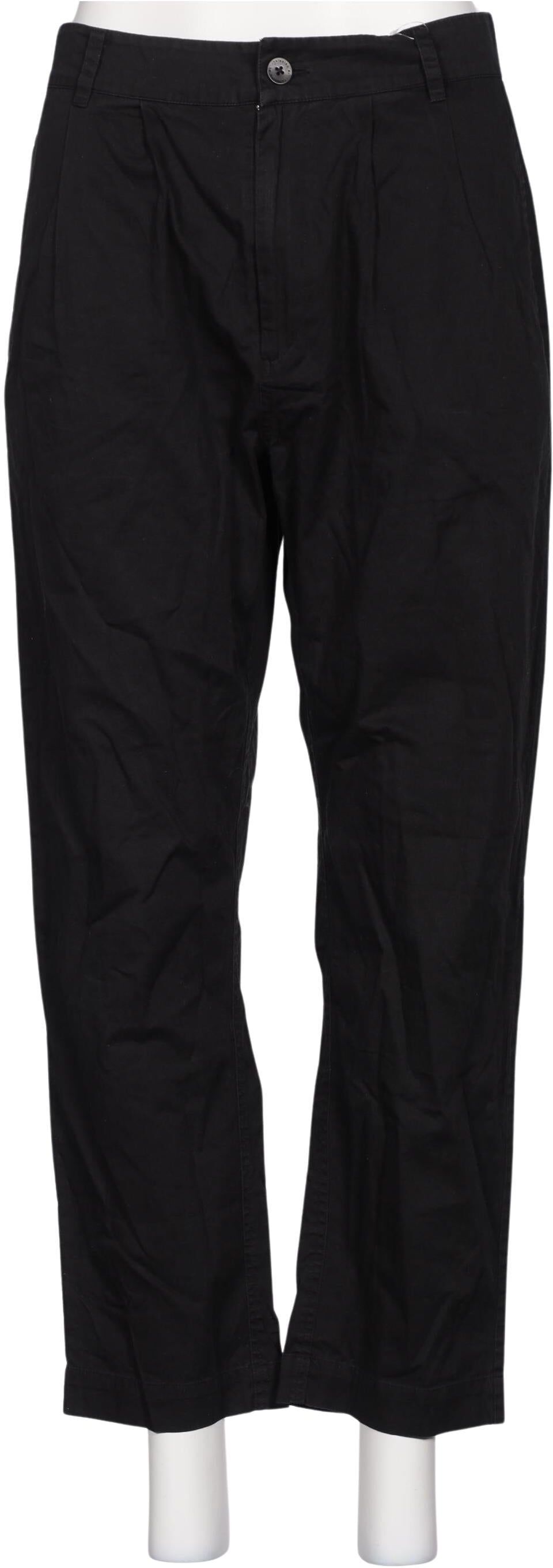 Thinking MU Damen Stoffhose, Schwarz, Gr. EU 42, Baumwolle - Second Hand
