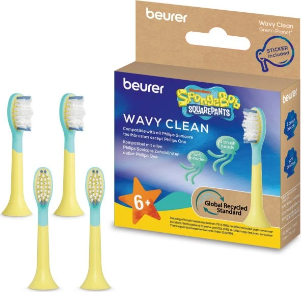 Beurer SC11 Wavy Clean (6+) Ersatzköpfe-Set 4 Stück, 4 Stk