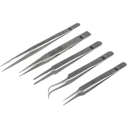 RS PRO, Pinzette, Kit of 5 tweezers