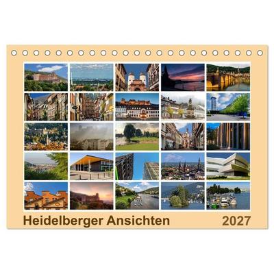 Heidelberg Views - Heidelberger Ansichten (Tischkalender 2027 DIN A5 quer), CALVENDO Monatskalender