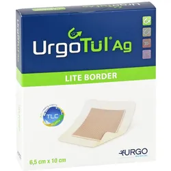 Urgotül Ag Lite Border 6,5x10 cm Verband 10 St