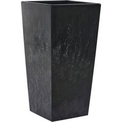 Siena Garden NIZZA STONE LA548-71 Pflanzgefäß Polypropylen Beton-Optik, Schwarz