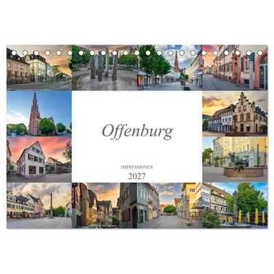 Offenburg Impressionen (Tischkalender 2027 DIN A5 quer), CALVENDO Monatskalender