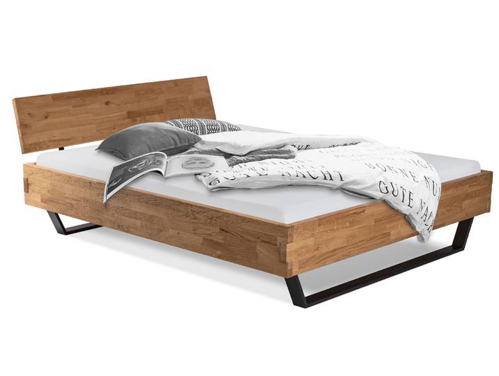 CORDINO Kufenbett aus Eiche, Material Massivholz