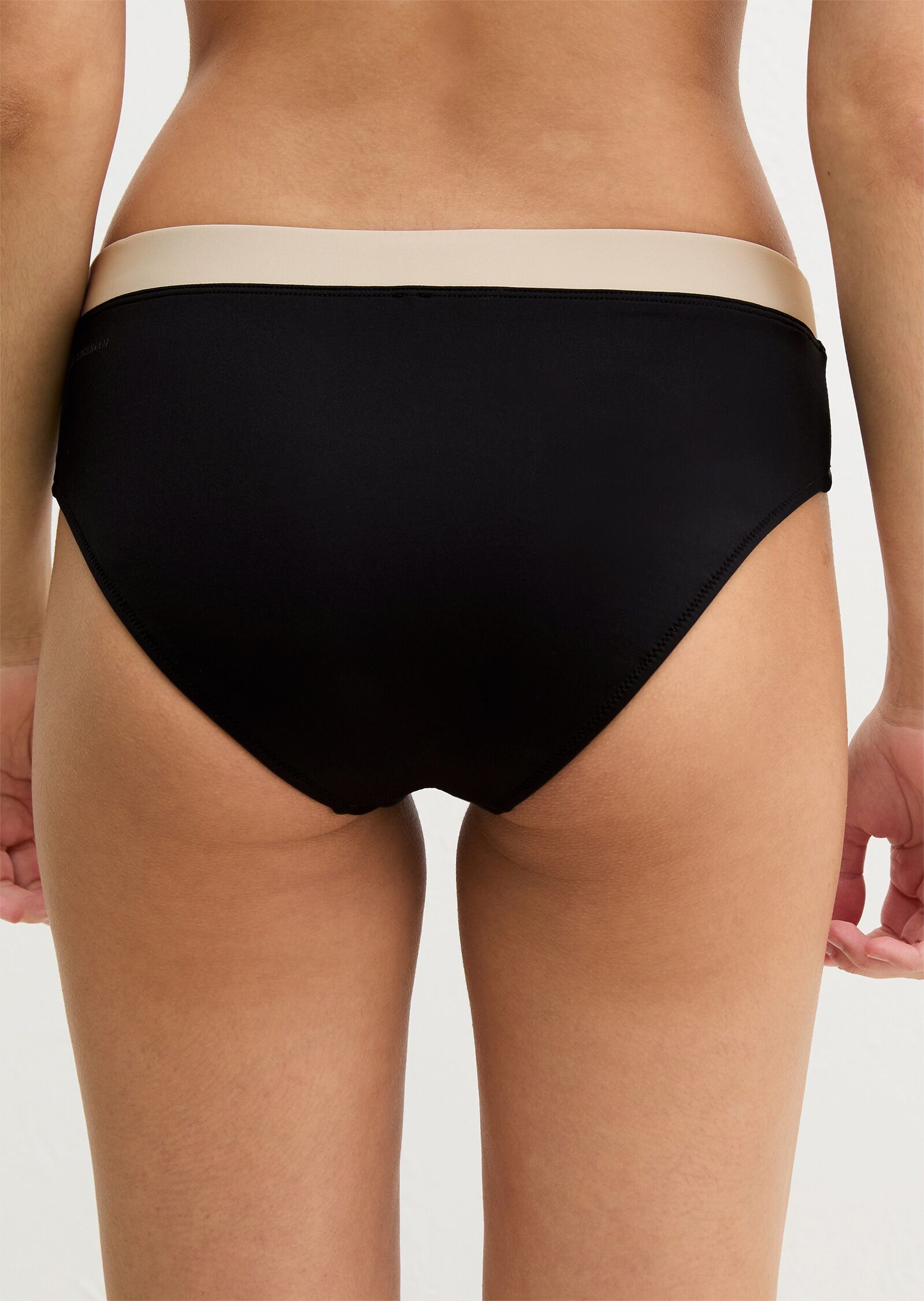 Marc O' Polo Bikini-Hose MARC O'POLO "Contrast Color Binding", Damen, Gr. S, N-Gr, schwarz, Obermaterial: 84% Polyamid, 16% Elasthan, Badehosen Bikini-Hose schwarz S, N-Gr