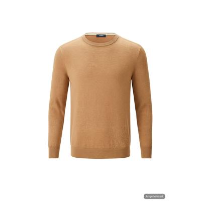 Strickpullover ATELIER GARDEUR "Atelier GARDEUR Pullover", Herren, Gr. M, braun (camel), Casual, regular fit, Rundhals, Pullover Strickpullover, aus Baumwoll-Kaschmir-Mix