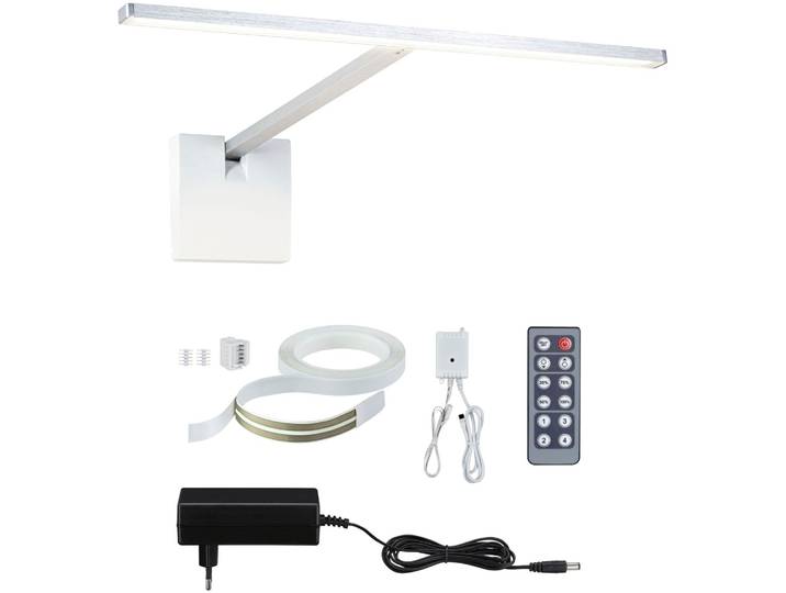PAULMANN LED Bilderleuchte Xana , grau (aluminiumfarben), 1, H: 8,5cm, 1 Stk., Leuchten, dimmbar, LED Bilderleuchte