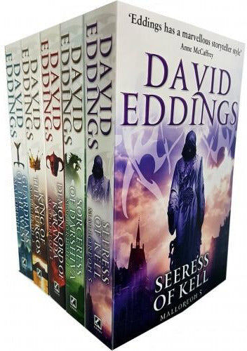 Corgi David Eddings The Malloreon Series 5 Books Collection Set  Guardians Of The West King Of The Murgos Demon Lord Of Karanda Sorceress Of Darshiva