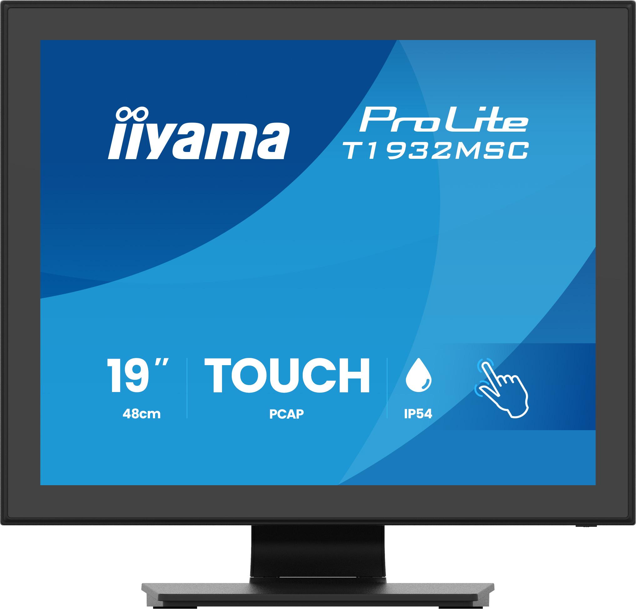 iiyama ProLite T1932MSC-B2S, 48,3 cm (19"), 1280 x 1024 Pixel, SXGA, LED, 14 ms, Schwarz