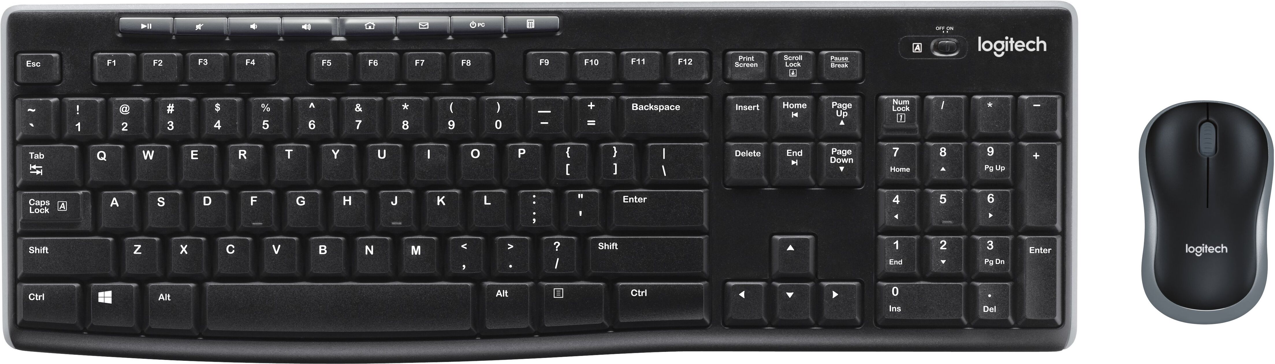 Tastiera e mouse Logitech 920 004512 MK SERIES Mk270 Combo Black