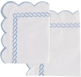 Melange Home Home Sweet Home Collection 600TC Scallop and Rope Duvet Set and Sham