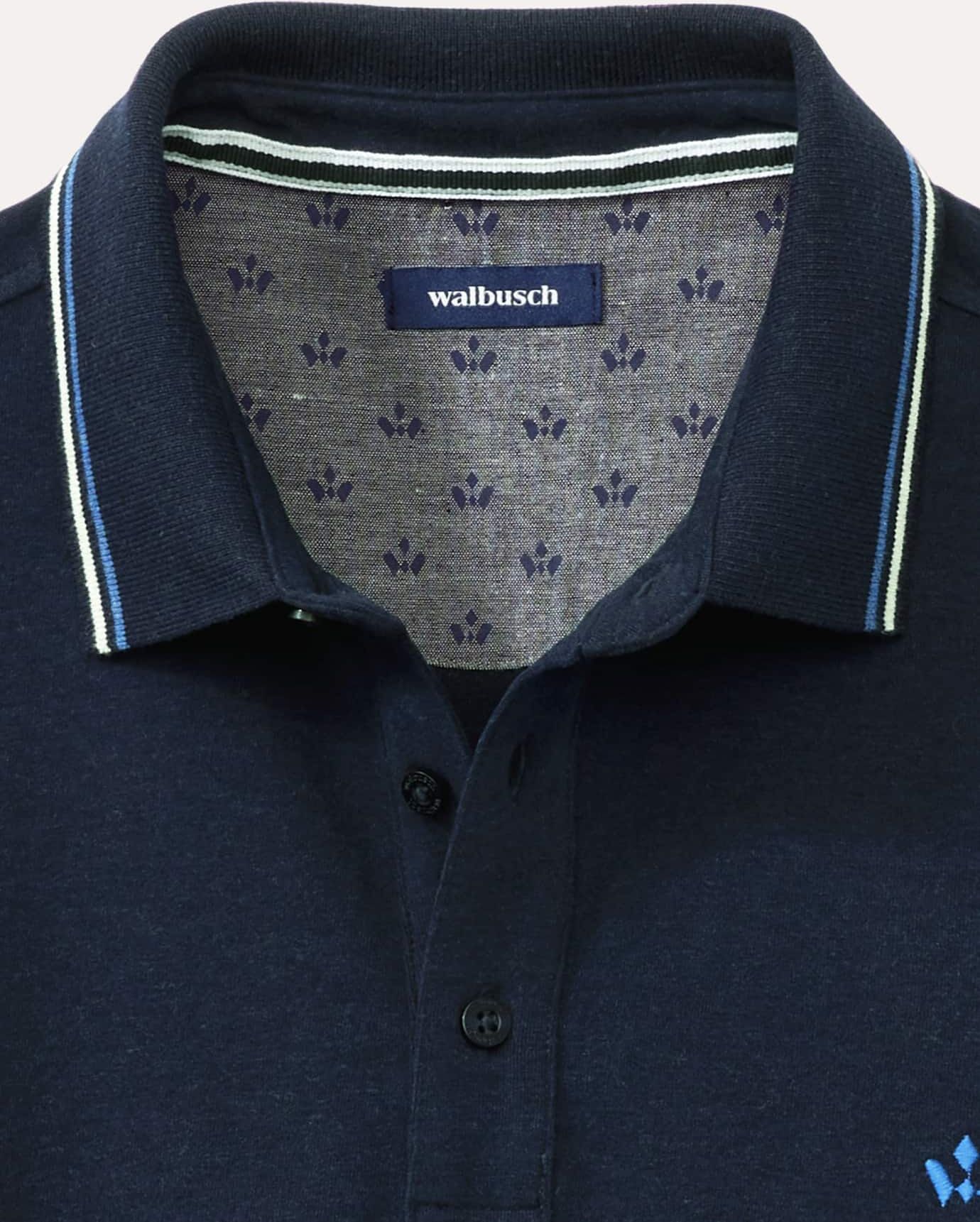 Walbusch Thermopolo Supersoft, noch offen: Größenlauf, Farbe Blau, 52, weicher Baumwollmix bequem, da elastisch Herren