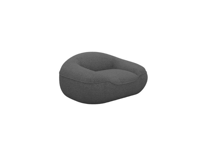 Design Loungesessel „Novara“ mit Bouclé-Bezug Bouclé Graphit BLOOMINGLOFT Collection