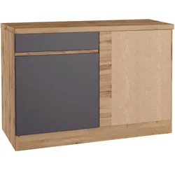 Eckunterschrank Turin ca. 120x86 cm Grau/Eiche