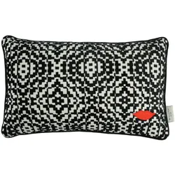 Kissen BLACK GRAPHIC LIPS (BH 50x30 cm) - BH 50x30 cm