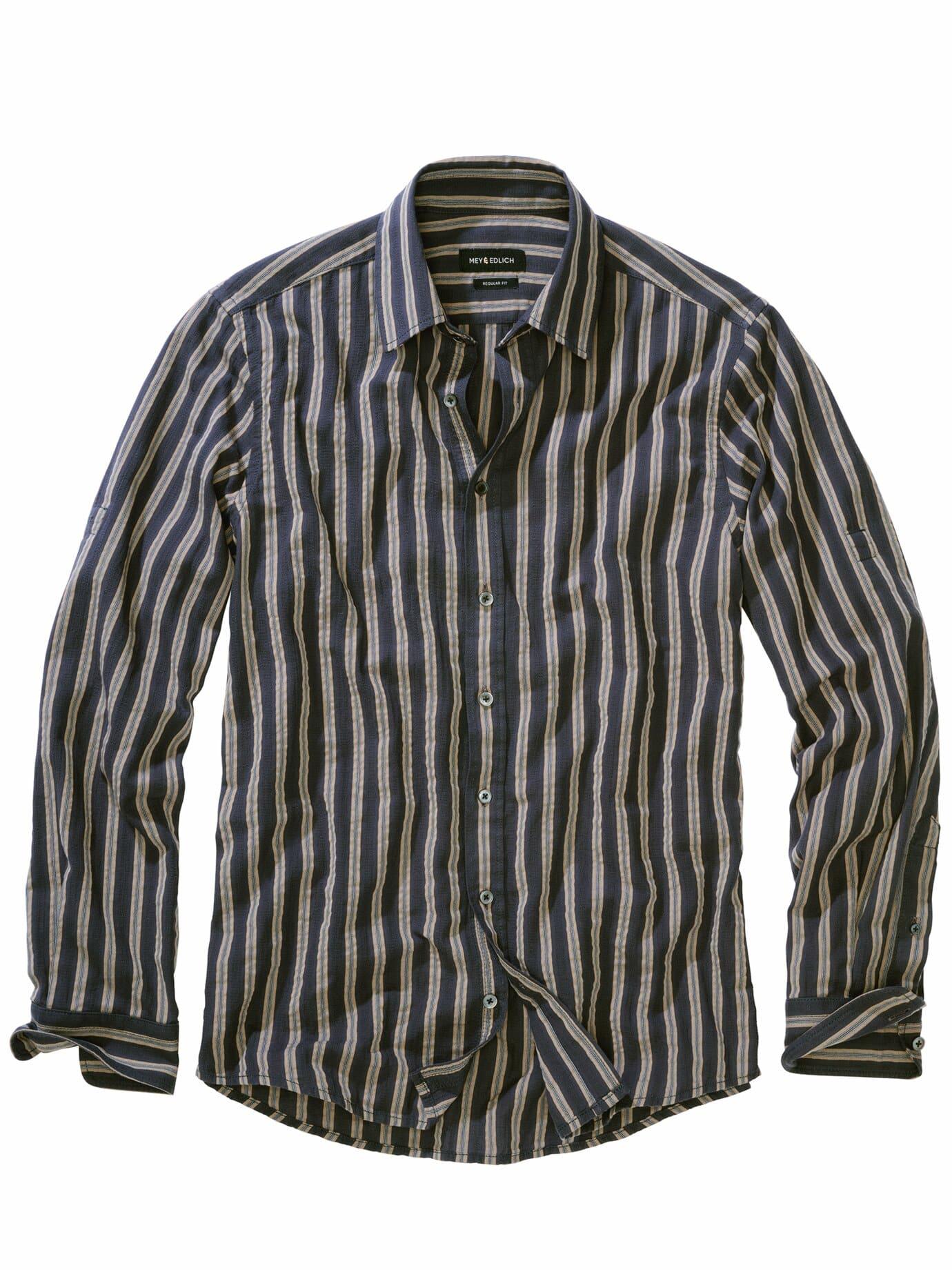 Mey & Edlich Herren Mondschein-Hemd Schwarz 100 % Baumwolle