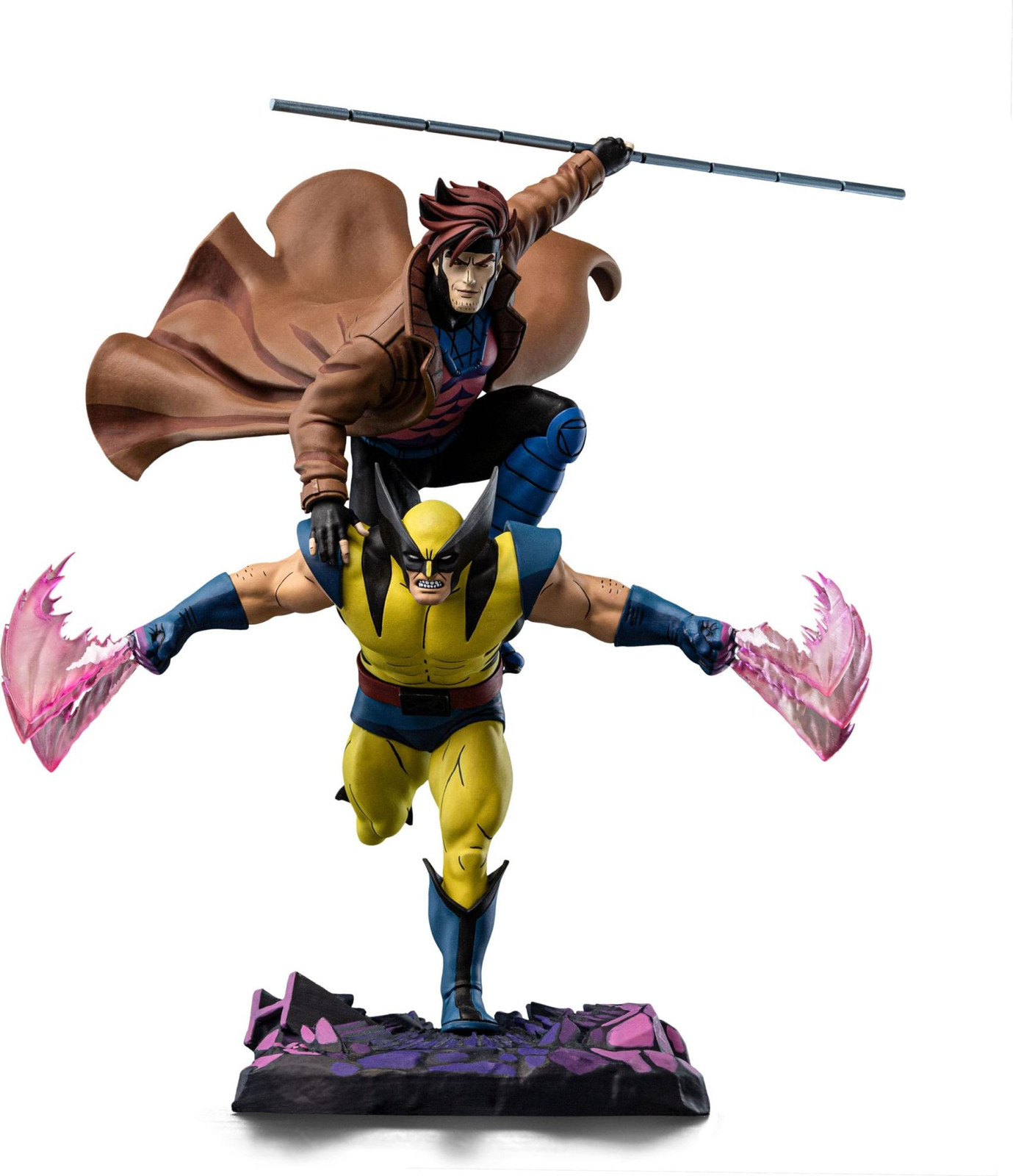 Iron Studios Marvel Deluxe Art Scale Figuur 1/10 X-Men '97 Gambit & Wolverine, Hoogte: 29 cm