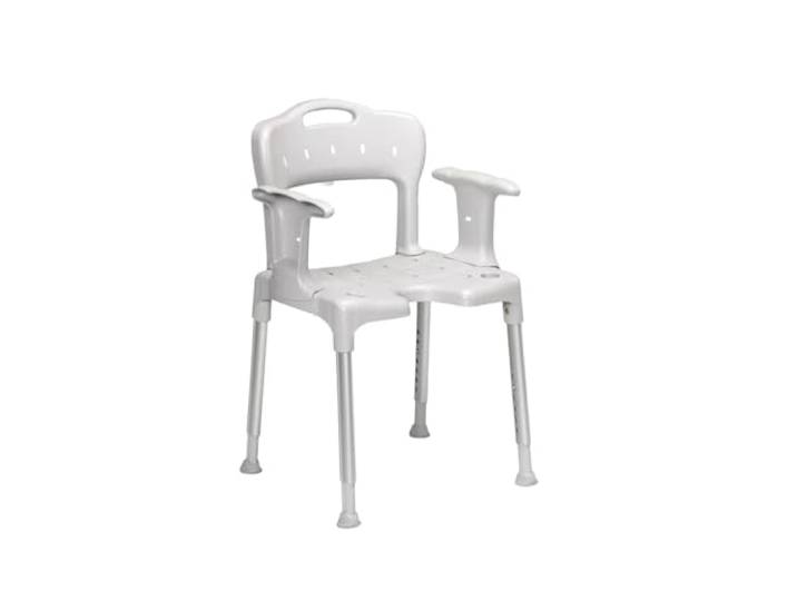 Etac Swift Douchestoel met rugleuning en armleuningen voor douche 54cm x 41cm grijs