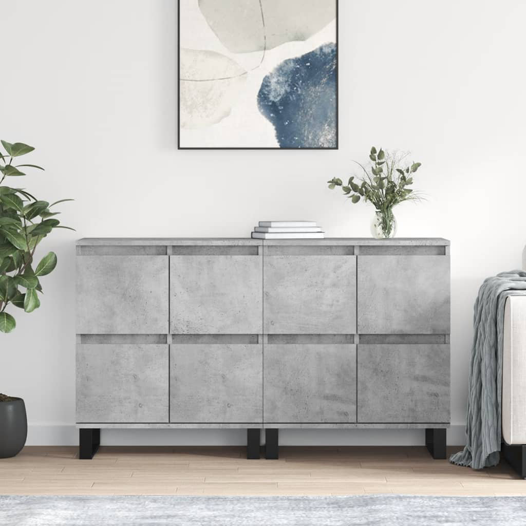Latitude Run Brooklana 120 cm W Sideboard Concrete Grey 70cm H X 120cm W X 35cm D