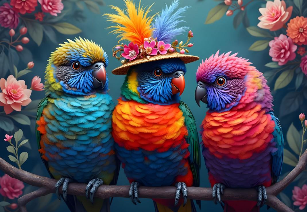 Bluebird Puzzel Regenboogpapegaaien 1000 stukjes