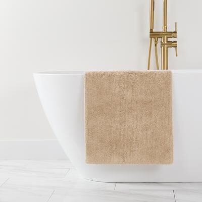 Becky Cameron 100% Cotton Reversible Solid Bath Mat