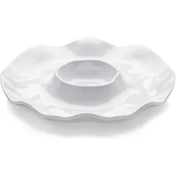 Ich-zapfe, Serviergeschirr, Ruffle Round Chip & Dip Platte 4er Set, 40,6 cm