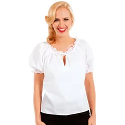 Rüschenbluse für Damen, weiß