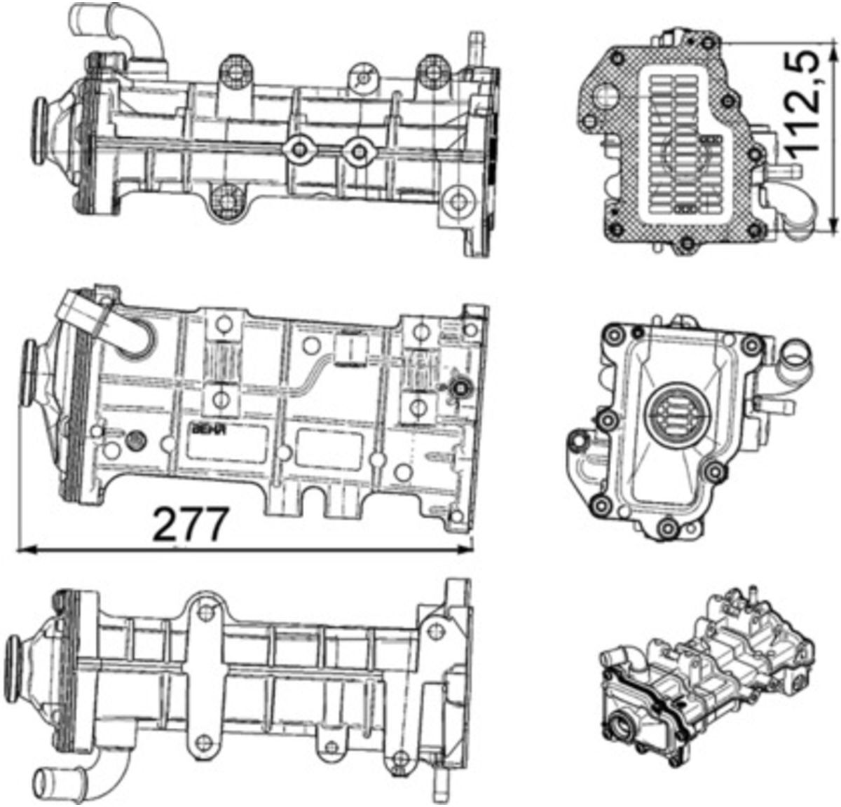 Kühler, Abgasrückführung MAHLE CE 23 000P
