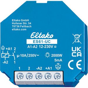 Eltako Stromstoßschalter ES61-UC Unterputz, 230V, 16A, 1 Schließer, elektronisch