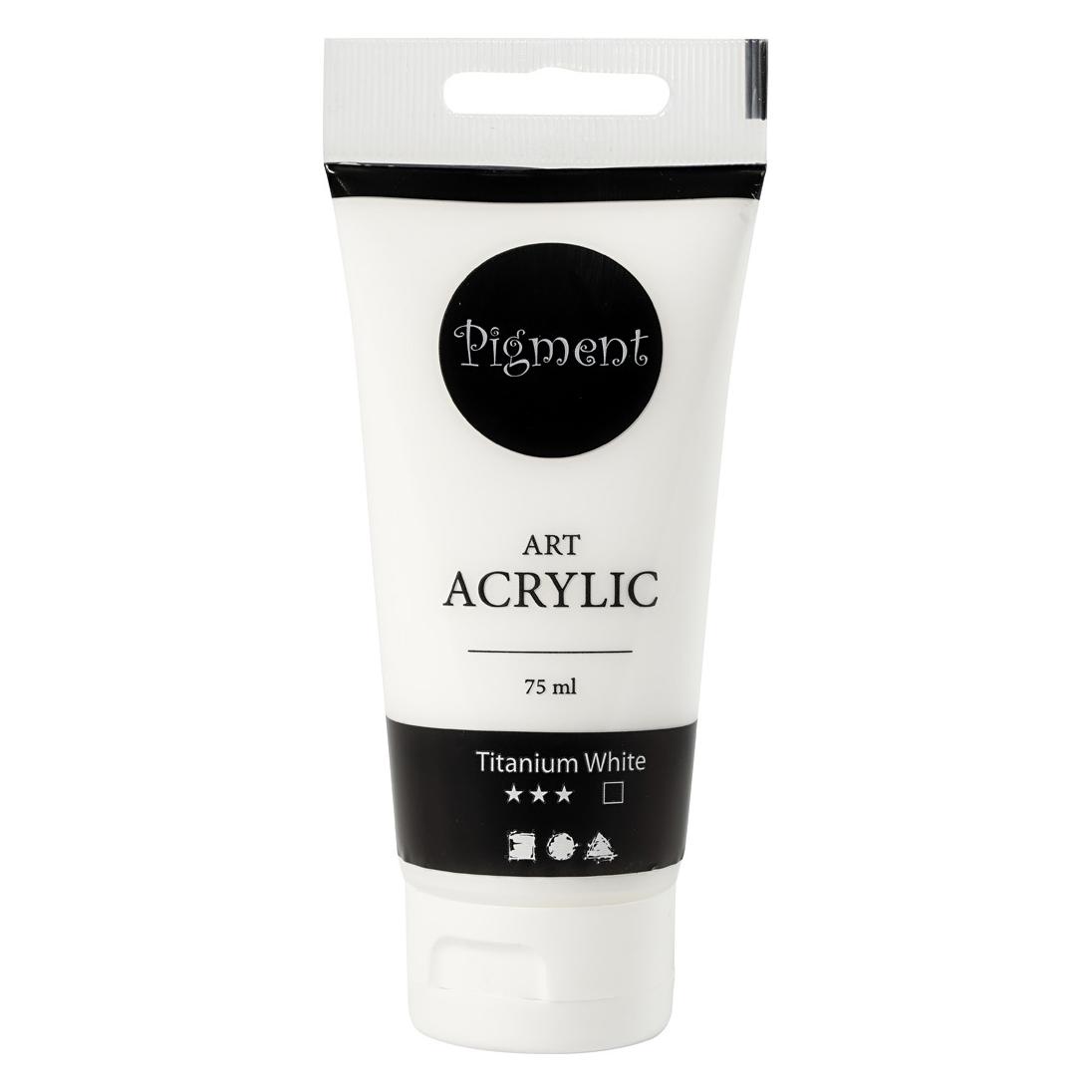 Creativ Company Pigment Art Acrylverf Titanium Wit, 75ml (75 ml) (35141)