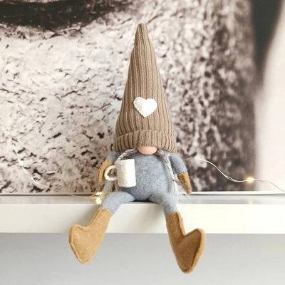 Playful Picks Handmade Coffee Gnome Perfect Gift For Coffee Lovers, Christmas & Housewarming Brown Right