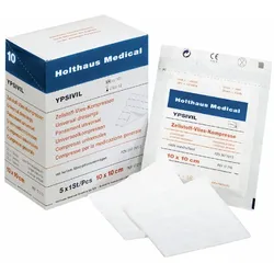 Holthaus Medical Kompressen 10 cm x 10 cm weiß