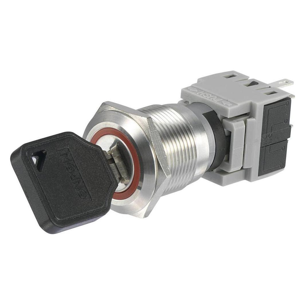 Tru Components Edelstahl-Schlüsselschalter 250 V/AC 5 A LAS1-BGQ (704409)