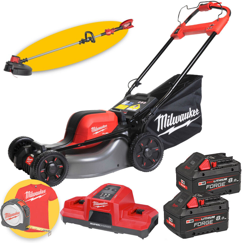 Milwaukee M18 F2LM46-802 FORGE Rasaerba semovente 3 in 1 a doppia batteria 2 x 8Ah FORGE