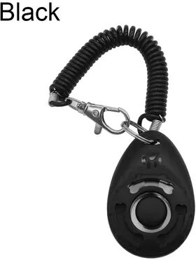 Quick Pick Pro Adjustable Dog Training Clicker With Wrist Strap & Keychain For Positive Pet Training black