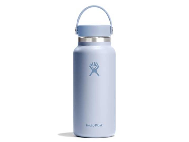 HYDRO FLASK - Wide Mouth Trinkflasche 946ml (32 oz) - Isolierte Wasserflasche aus Edelstahl - Sportflasche mit auslaufsicherem Flex Cap-Deckel & Gurt - Thermoflasche Spülmaschinenfest - Surf