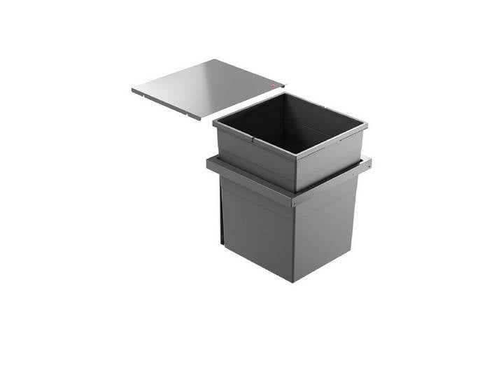 Hailo Einbaumülleimer Hailo Abfallsammler Triple XL 10000221 EinbauMülleimer 55 L dunkelgrau