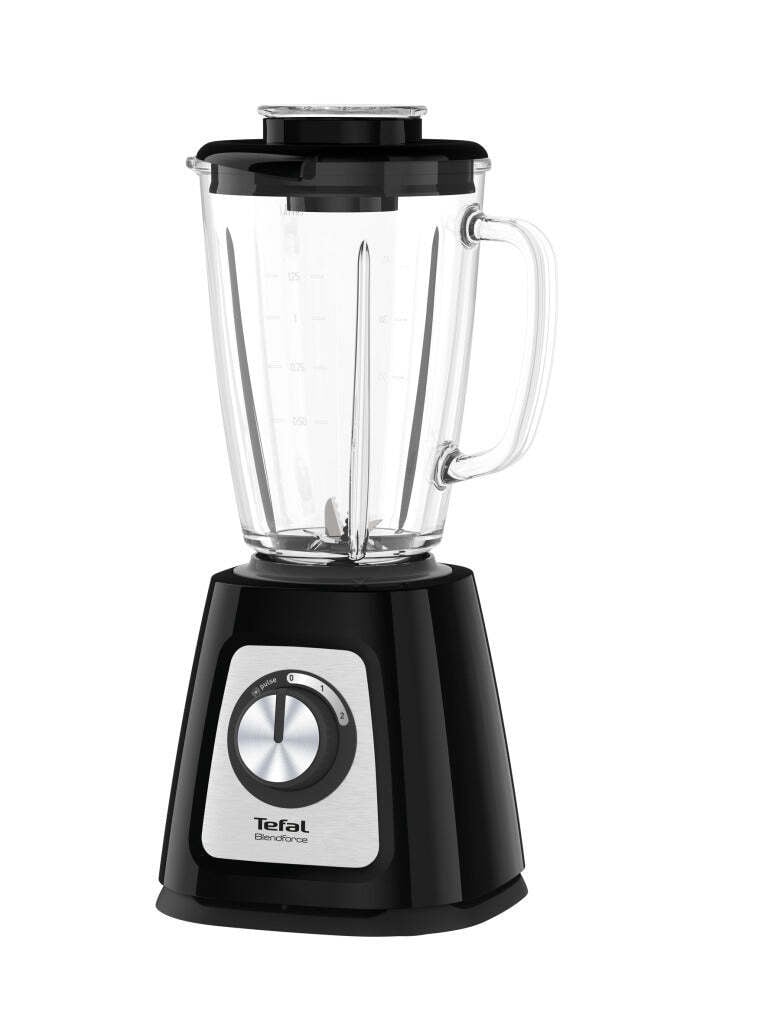 Tefal BlendForce II BL4388 staande blender, 1,75 liter, 800 W, zwart, met pulsfunctie en ijsmaalfunctie