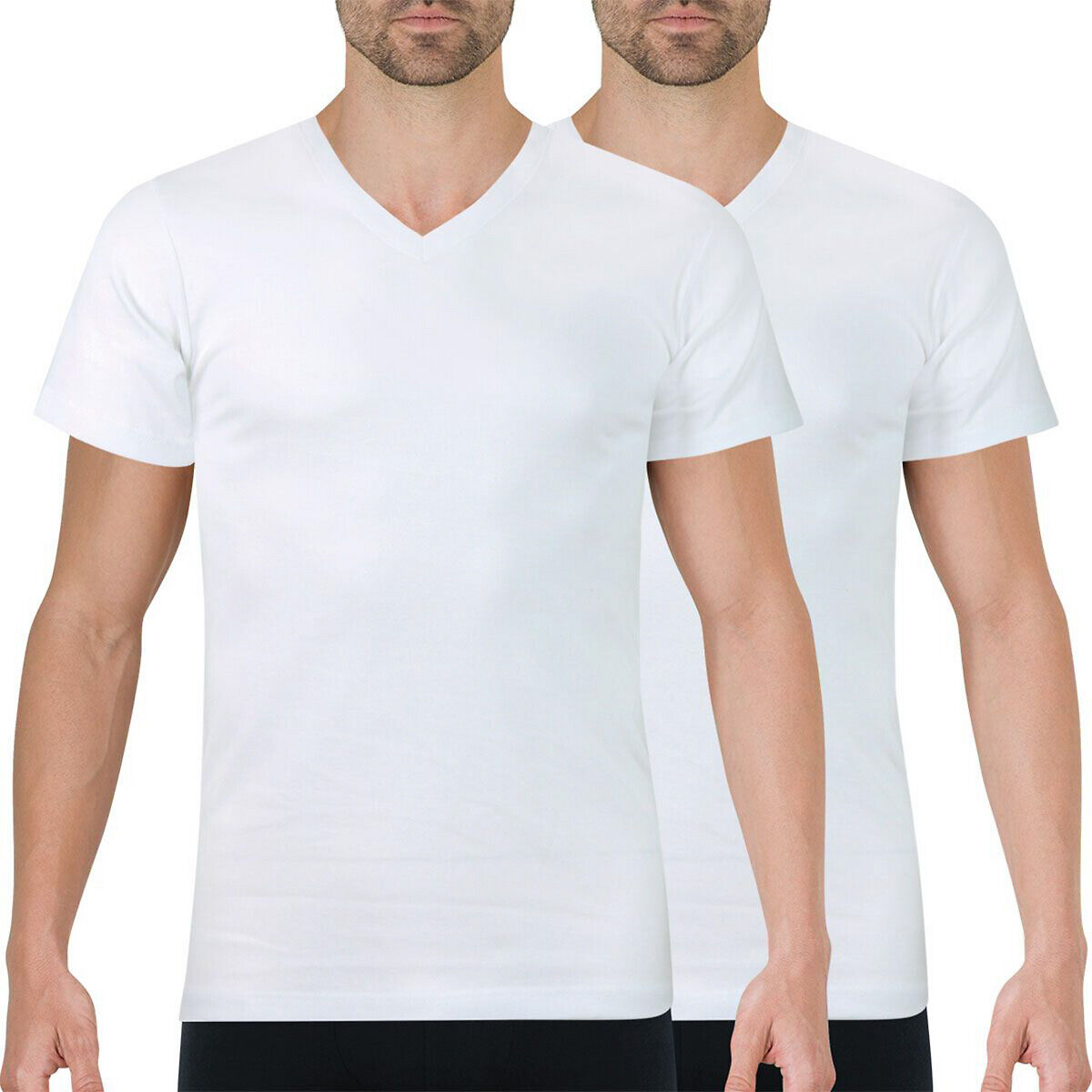 ATHENA Lot de 2 t-shirts col V