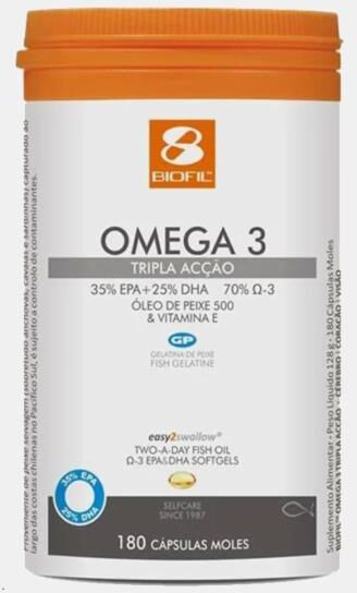 BIOFIL OMEGA 3 500mg TRIPLA ACCAO 180 CAPSULAS