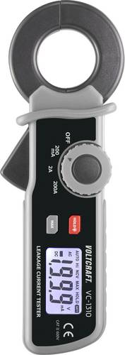 VOLTCRAFT VC-1310 Leckstromzange 100 µA digital CAT II 600V Anzeige (Counts): 1999