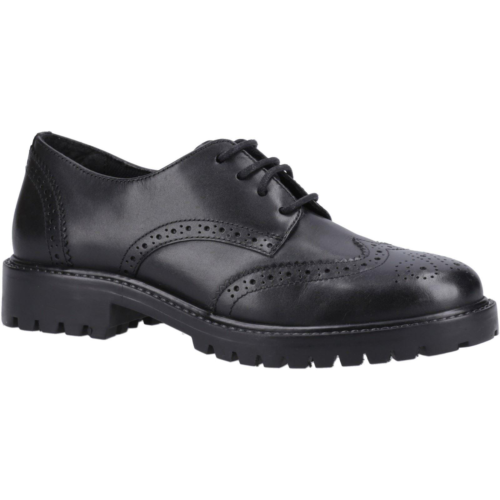 Hush Puppies Athena Junior Leder Mädchen Schwarz Brogues