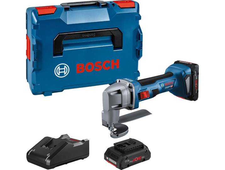 BOSCH Professional 0601926301 BOSCH Professional GSC 18V-16 E Cisaille à tôle sans fil 18\,0 V\, avec 2 batteries